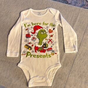 Carter's Festive Grinch Bodysuit - White and Green